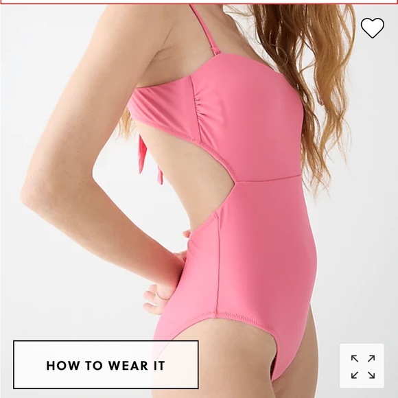 J. Crew Swim J Crew Tea Rose Cutout Tieback One Piece Poshmark